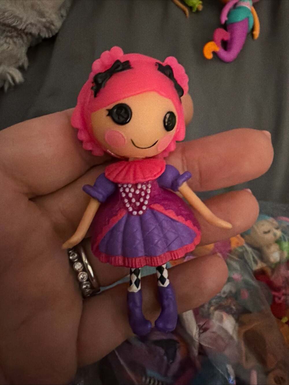 Lalaloopsy Mini 3" Doll Confetti Carnivale Pink Hair Masquerade Ball